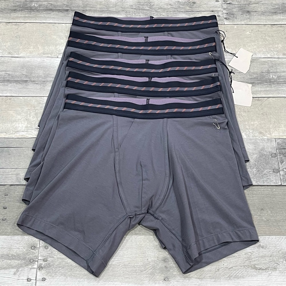 BOMBAS Men's Cotton Modal Blend Boxer Brief - 5-Pack - Gray - Sz - Small